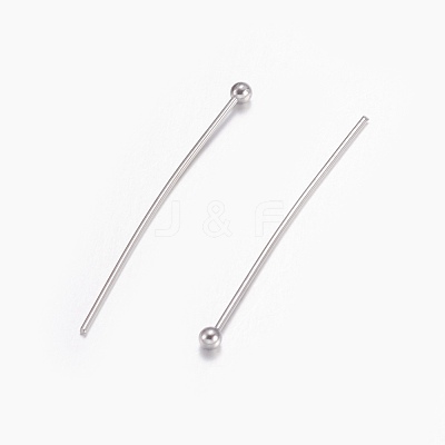 Tarnish Resistant 304 Stainless Steel Ball Head Pins STAS-O105-04-0.6x25mm-1
