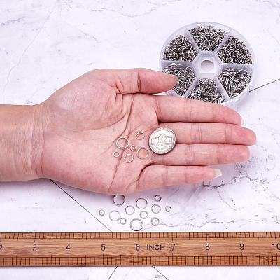 1600 pcs Iron Open Jump Rings IFIN-MSMC010-04P-NF-1