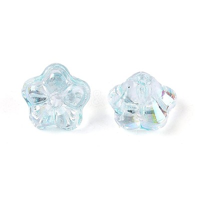 Electroplate Transparent Glass Beads Strands EGLA-N055-03A-03-1
