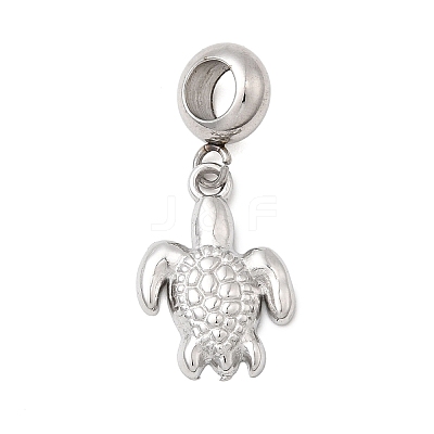 304 Stainless Steel Sea Animal European Dangle Charms X-STAS-D153-04A-P-1