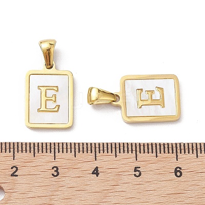 Ion Plating(IP) 304 Stainless Steel Pave Shell Pendants STAS-G327-01G-E-1