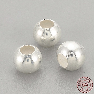 925 Sterling Silver Beads STER-S002-12-5mm-1
