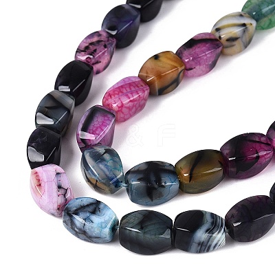 Natural Agate Beads Strands G-Q604-02A-M02-1