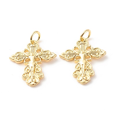 Brass Pendants KK-P208-11G-RS-1