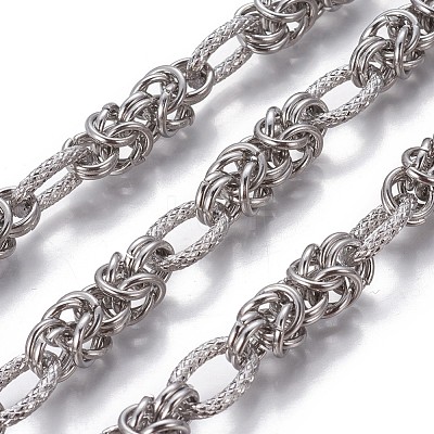 Tarnish Resistant 304 Stainless Steel Byzantine Chains CHS-P007-08P-1