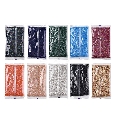 FGB Mixed Grade A Glass Bugle Beads & Hexagon Two Cut Beads GLAA-N001-01-1