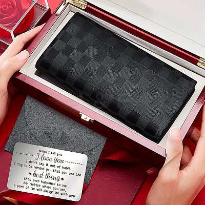Stainless Steel Blank Thermal Transfer Cards and Paper Envelopes DIY-FG0001-74A-1