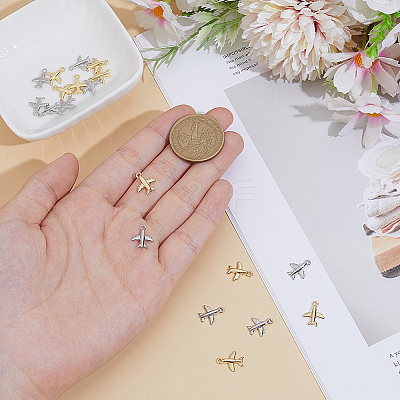 20Pcs 2 Colors Brass Pendants KK-DR0001-50-1