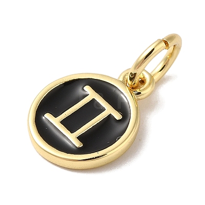 Real 18K Gold Plated Brass Enamel Charms KK-L216-001G-I01-1
