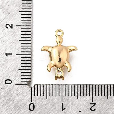 Brass Pave Clear Cubic Zirconia Charms KK-C096-14A-G-1
