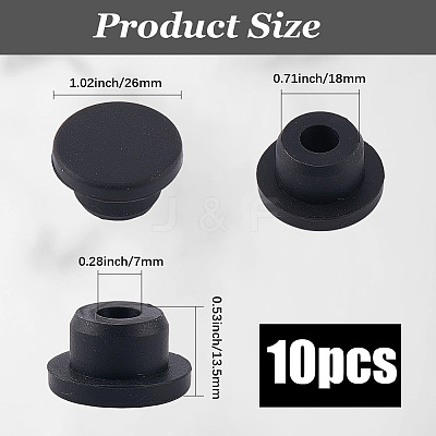 10Pcs Silicone Hole Plugs AJEW-GF0011-66C-1