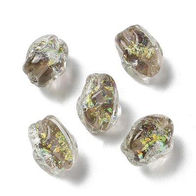 Handmade Foil Lampwork Beads Strands FOIL-Z001-06D-1