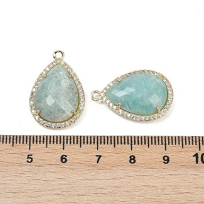 Natural Amazonite Faceted Pendants G-I382-05G-08-1