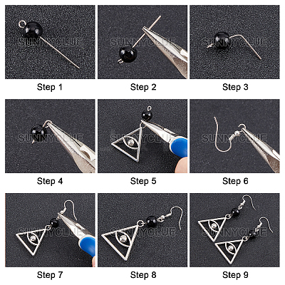 DIY Eye of Ra/Re Dangle Earring Making Kits DIY-SC0019-68-1