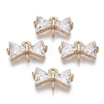 Brass Micro Pave Cubic Zirconia Links Connectors KK-R111-060-1