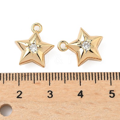 Brass Micro Pave Cubic Zirconia Pendants KK-S531-12G-B-1