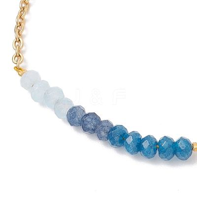 Dyed Natural Malaysia Jade Beads Link Bracelets BJEW-JB12979-1
