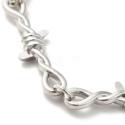 Alloy Thorns Link Chain Bracelet LS-BJEW-C026-01P-1