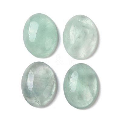 Natural Green Fluorite Cabochons G-B080-01A-33-1