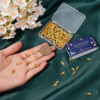 100Pcs Alloy Screw Clasps FIND-SC0012-07G-1