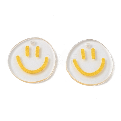 Transparent Printed Acrylic Pendants X-TACR-P005-01F-1