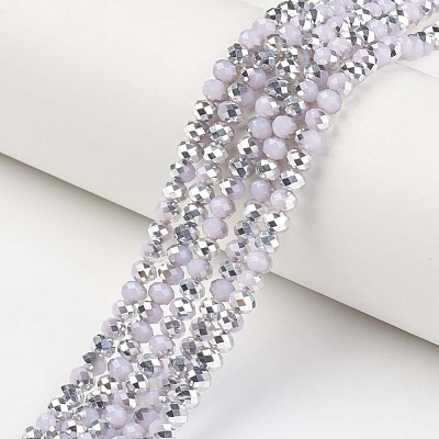 Electroplate Glass Beads Strands EGLA-A034-J4mm-M04-1