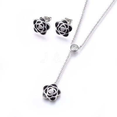 304 Stainless Steel Jewelry Sets SJEW-H144-10-1