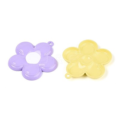 Spray Painted Alloy and Enamel Big Pendants PALLOY-T092-80M-1