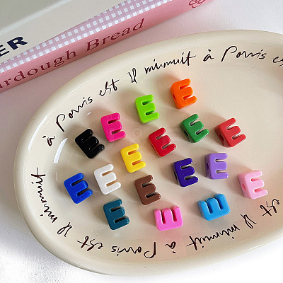 Opaque Acrylic European Beads OACR-M027-01E-1