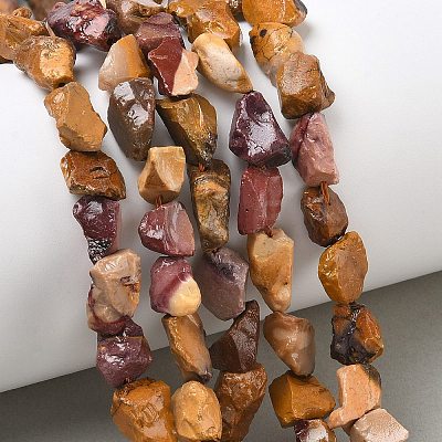 Raw Rough Natural Mookaite Beads Strands G-M453-D15-1