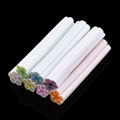 Luminous Handmade Five Petal Flower Polymer Clay Canes CLAY-T016-85-1