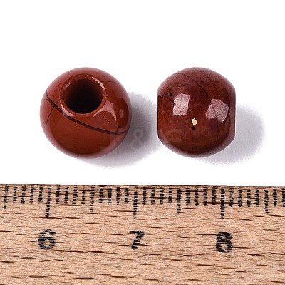 Natural Red Jasper European Beads G-Q607-02G-1