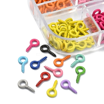 Spray Painted Iron Screw Eye Pin Peg Bails IFIN-YW0001-37A-1
