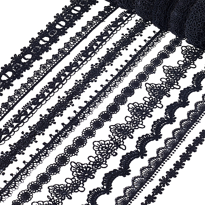 30Yards 10 Styles Polyester Lace Trim OCOR-MA0001-76B-1