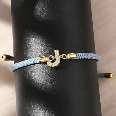 Adjustable Nylon Cord Bracelets X-BJEW-C096-01G-10-1