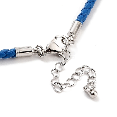 Braided Round Imitation Leather Bracelets Making BJEW-H610-01P-15-1