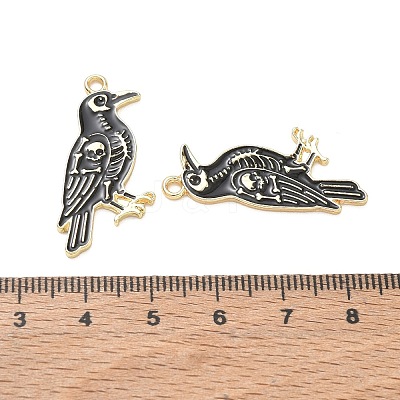 Skull Alloy Enamel Pendants AL-CBAD3B4-04G-01-1