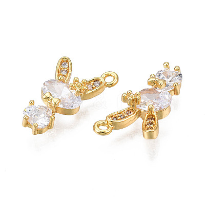 Brass Micro Pave Cubic Zirconia Charms X-KK-N231-244-1