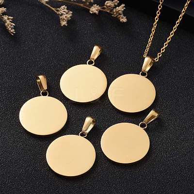 Ion Plating(IP) 304 Stainless Steel Pendants STAS-P115-09G-1