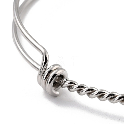 Non-Tarnish 304 Stainless Steel Expandable Bangle for Girl Women BJEW-C003-04P-1