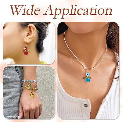 10Pcs 5 Colors Glass Seed Beads Alloy Pendants FIND-TA0005-74-1
