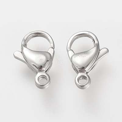 Tarnish Resistant 304 Stainless Steel Lobster Claw Clasps LS-X-STAS-S066-15mm-15-1