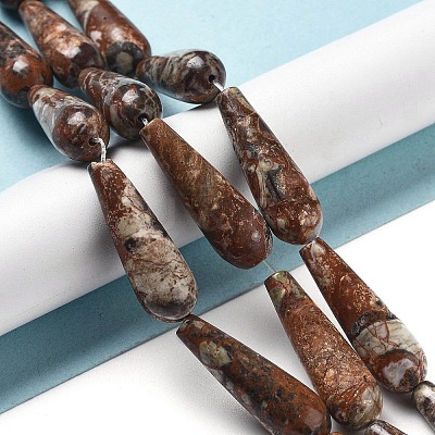 Natural Wealth Stone Jasper Beads Strands G-P528-H13-01-1