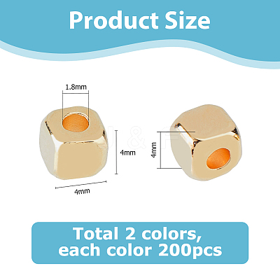 400Pcs 2 Colors Plastic Beads FIND-HS0001-27-1