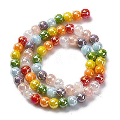 Electroplate & Gradient Color Glass Beads Strands X-LAMP-M023-03-1