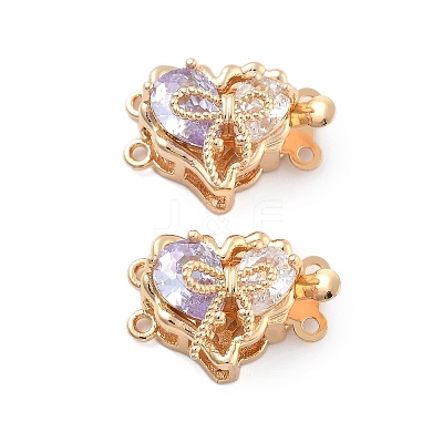Brass Glass Box Clasps KK-B125-01G-03-1