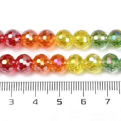 Electroplate Glass Beads Strands X-EGLA-D300-06-8mm-1