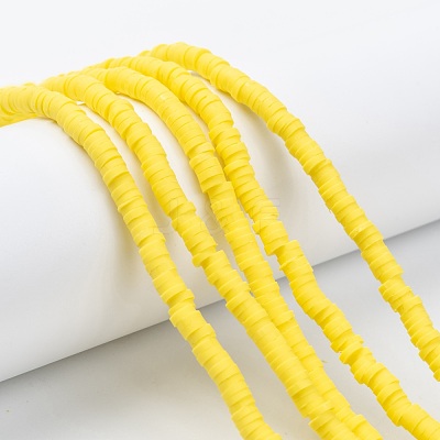 Handmade Polymer Clay Beads Strands CLAY-R089-4mm-073-1