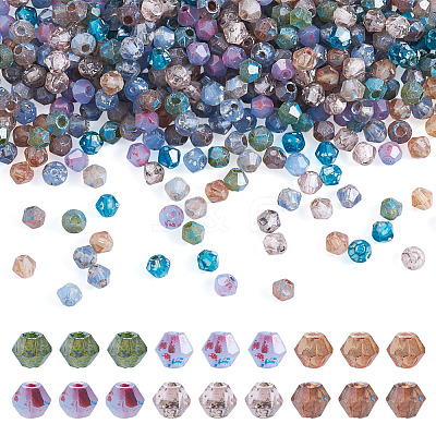 Picasso Baking Paint Glass Seed Beads SEED-TA0001-62N-1
