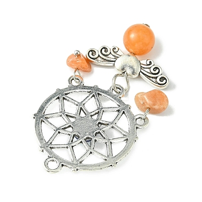 Alloy Woven Web/Net with Angel Big Pendants PALLOY-JF02398-1